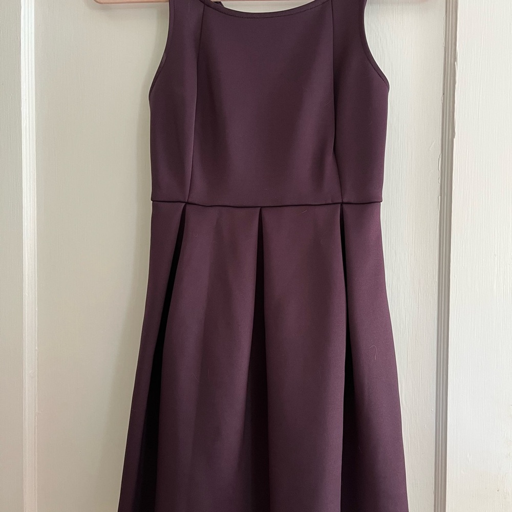 Express Purple Sleeveless A-Line Dress for Weddings